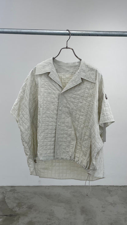 エンボスナイロンフレンチスリーブシャツ　F1168