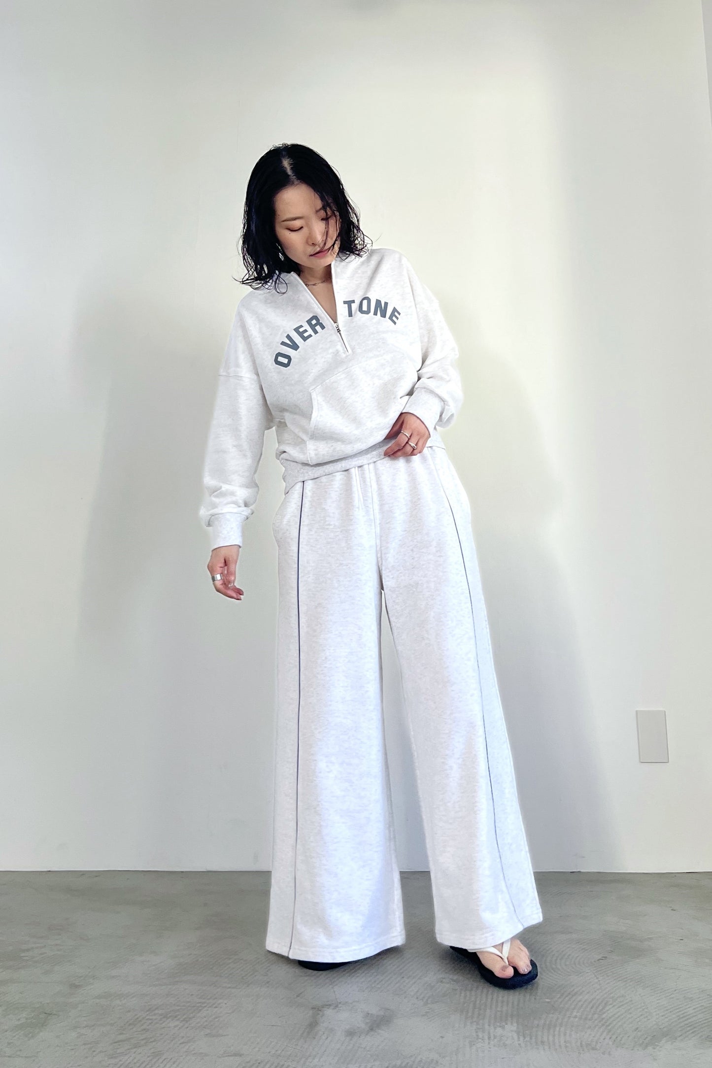 ハーフジップロゴスウェットPO　F3301