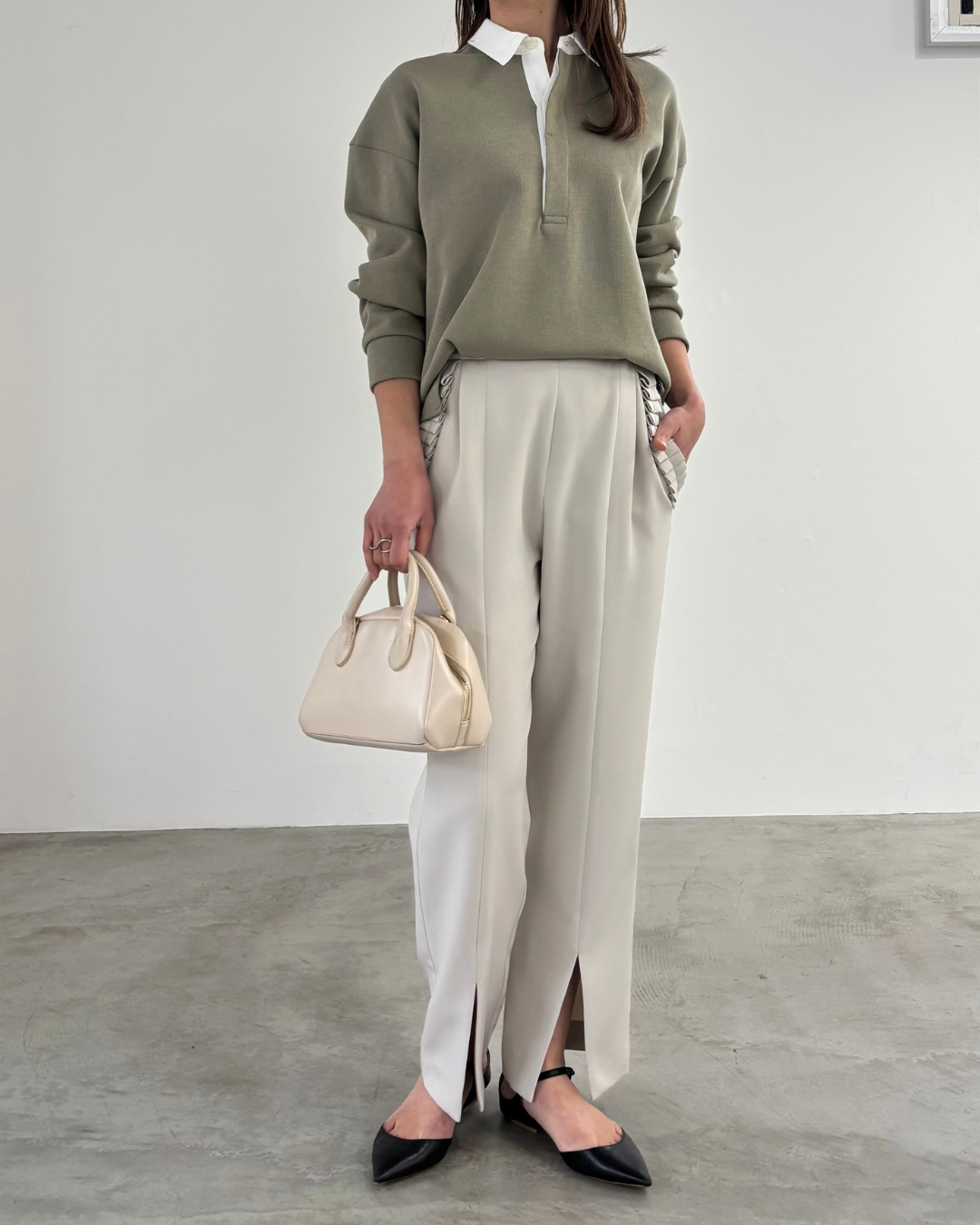 ポケットフリルテーパードPT　23188