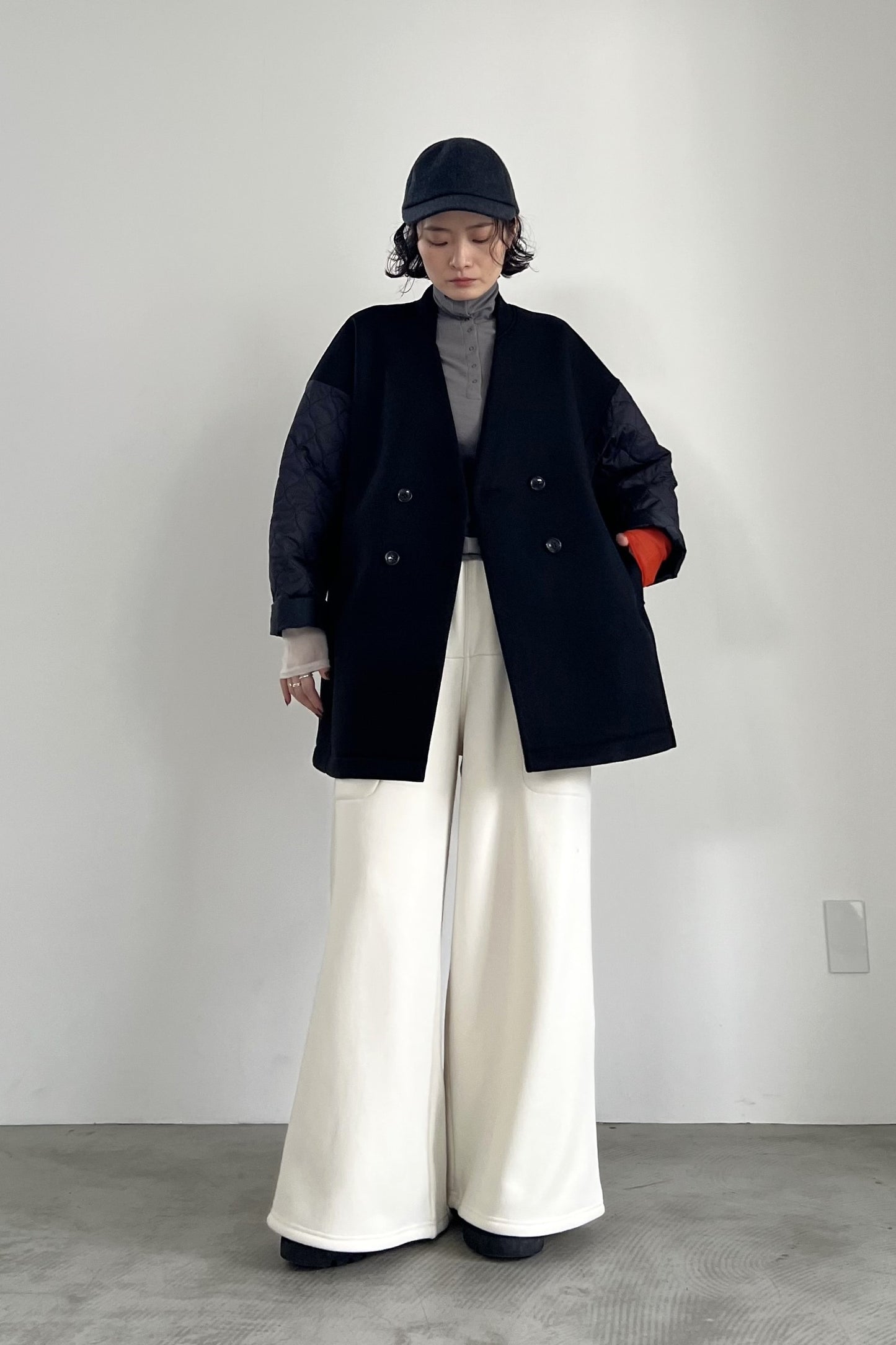 キルトスリーブボンディングジャケット　F1203