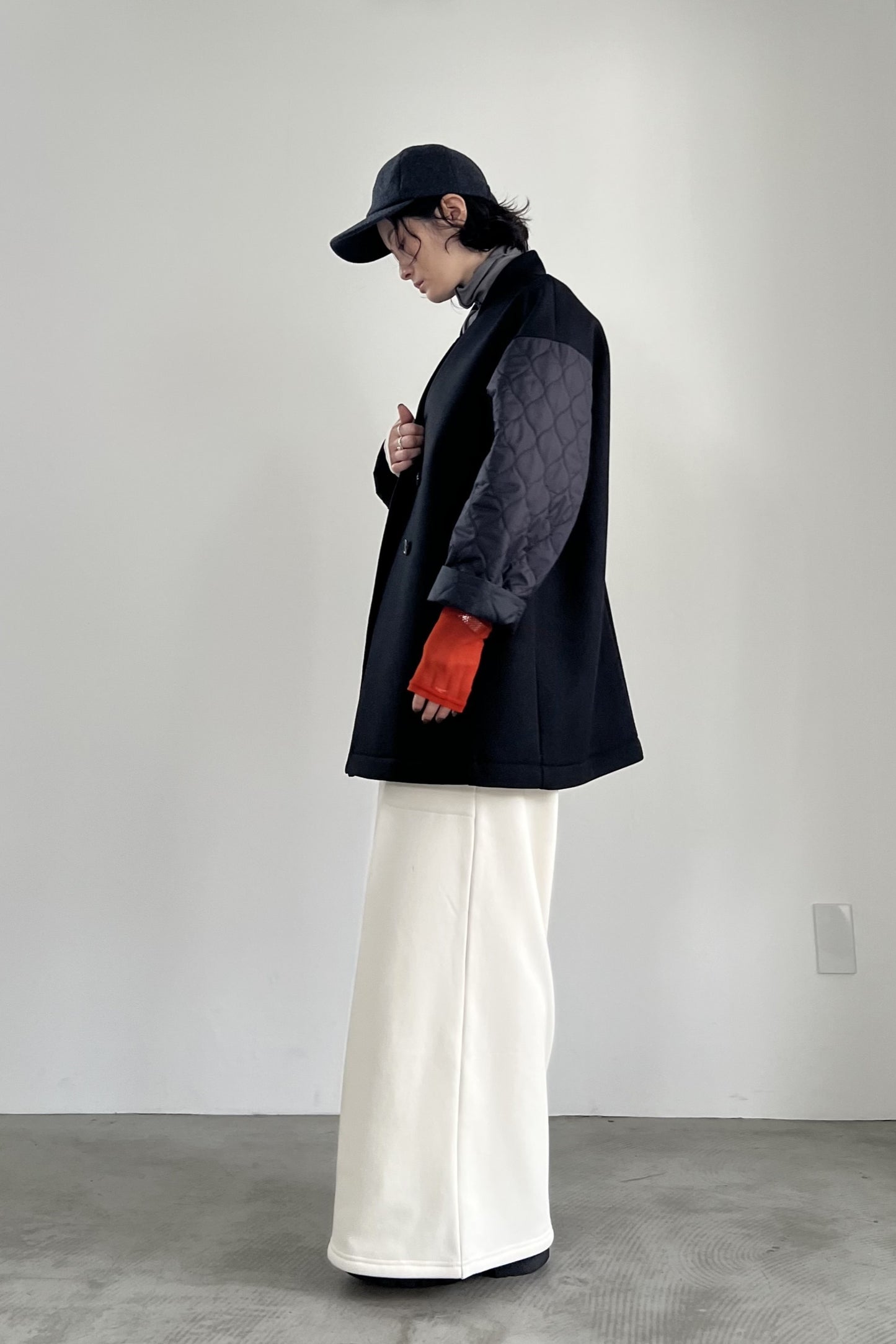 ボンバーヒートワイドパンツ　F2162