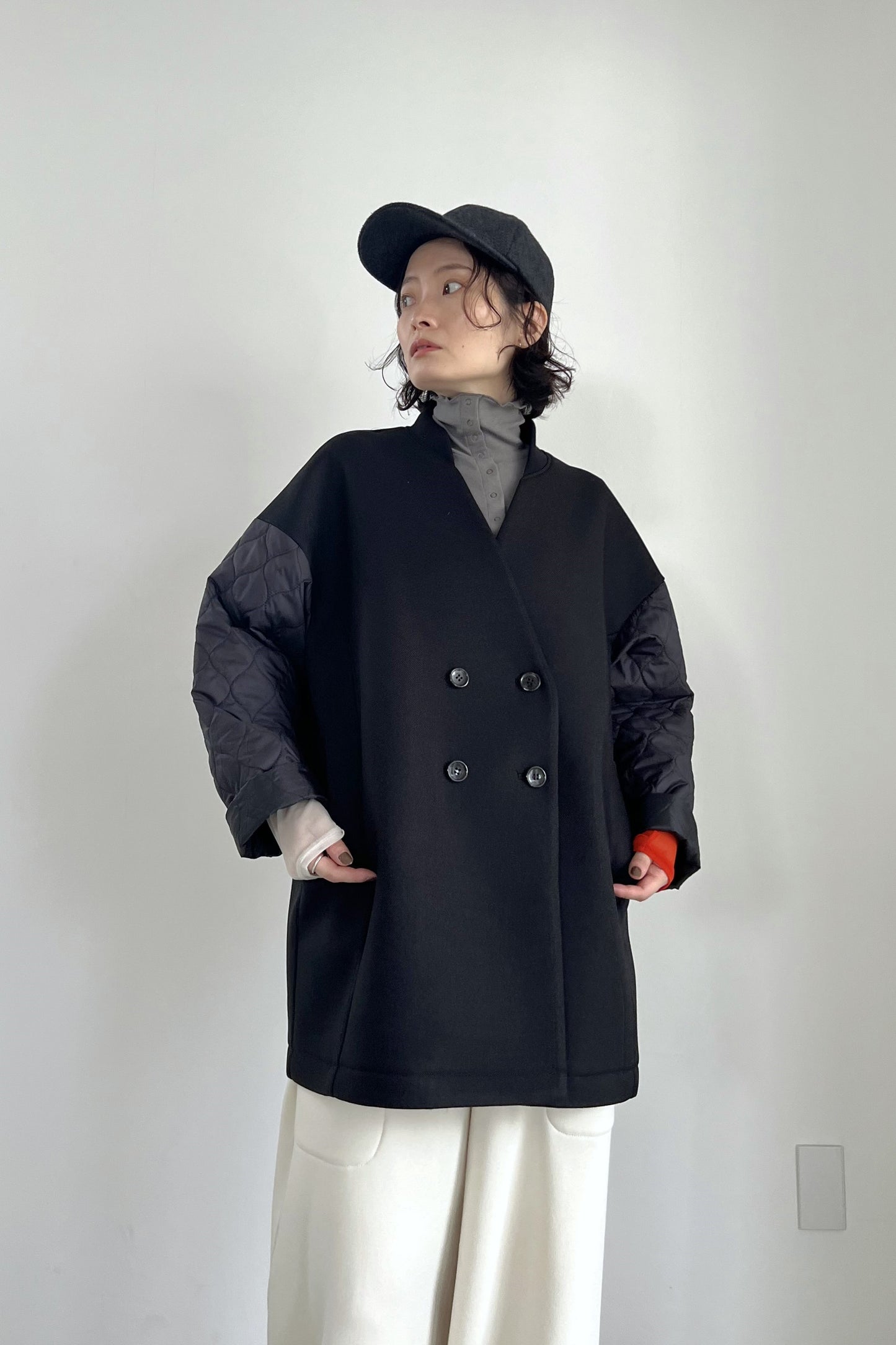 キルトスリーブボンディングジャケット　F1203