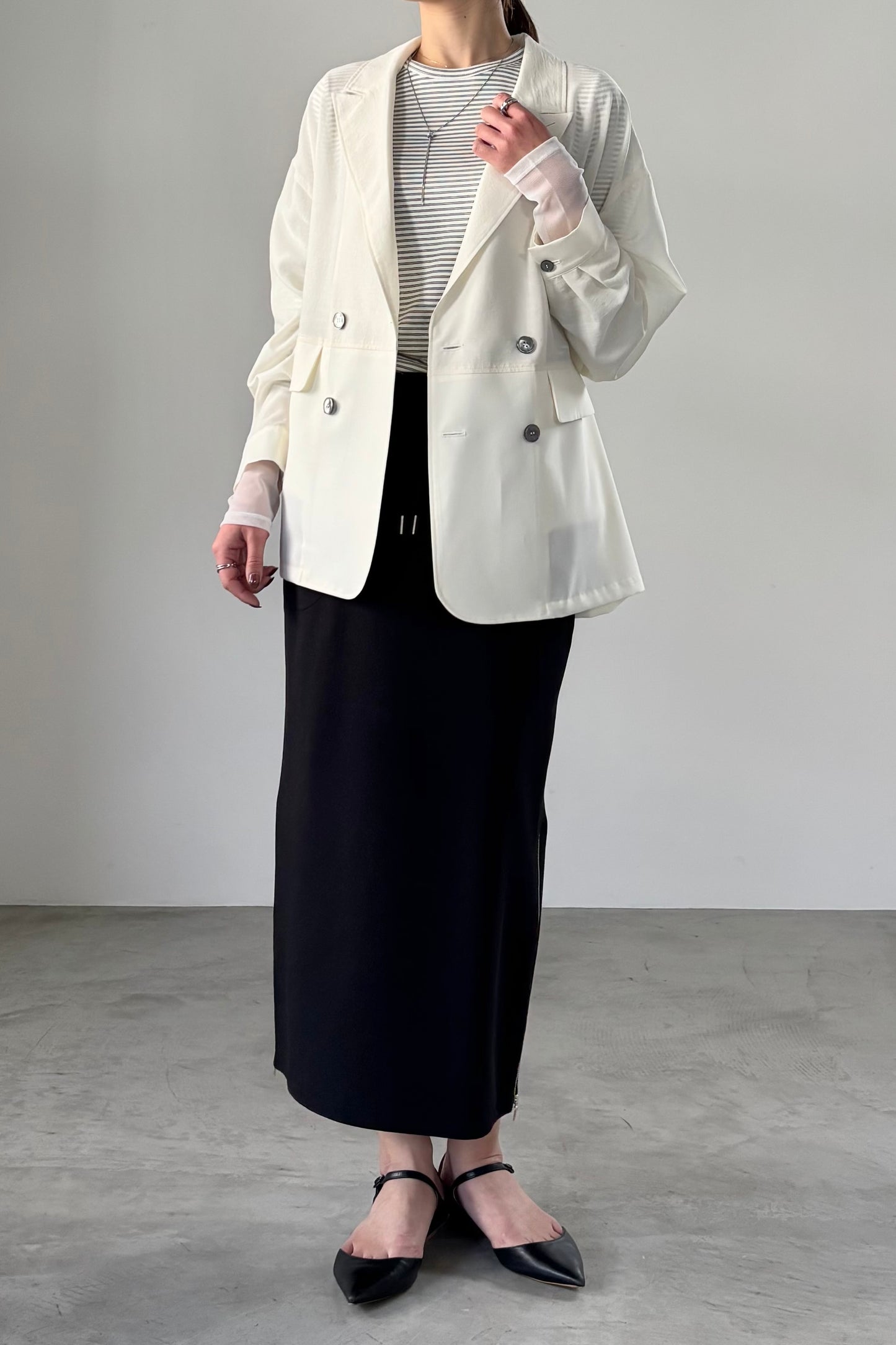 ピークドラペルジャケット　F1208