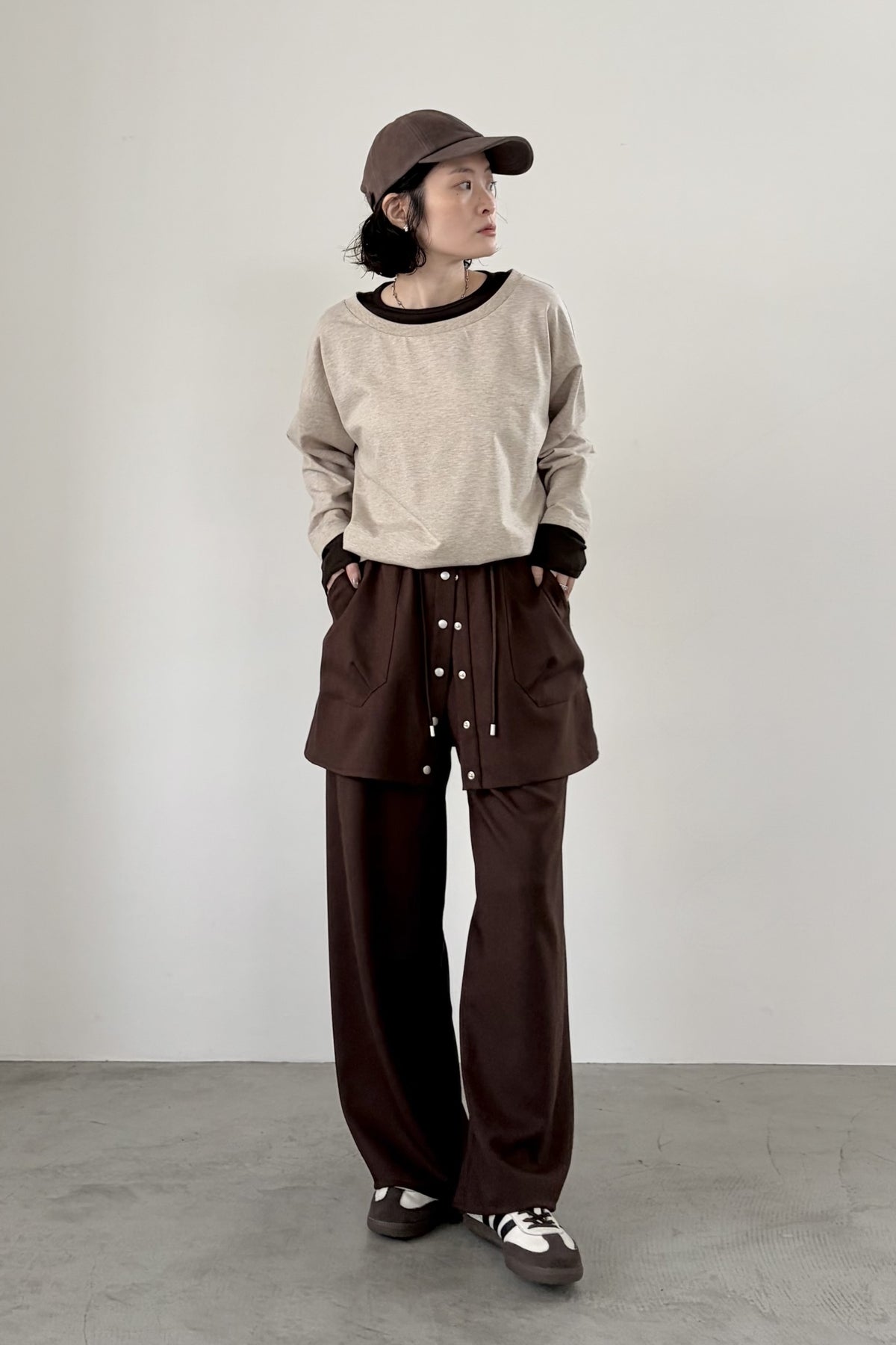 フロントボタンカバースカート　F2175