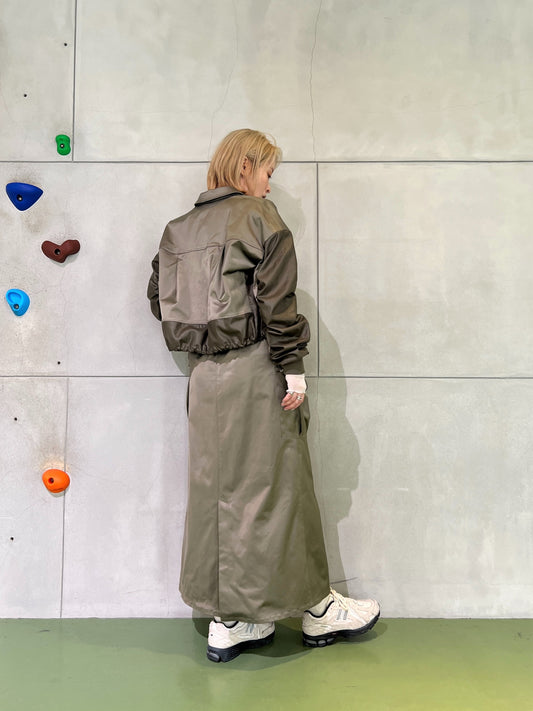 FOSI.　レザーサテンミリタリースカート　F2122