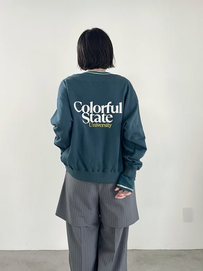 2WAYオフショルロゴスウェット　F3292