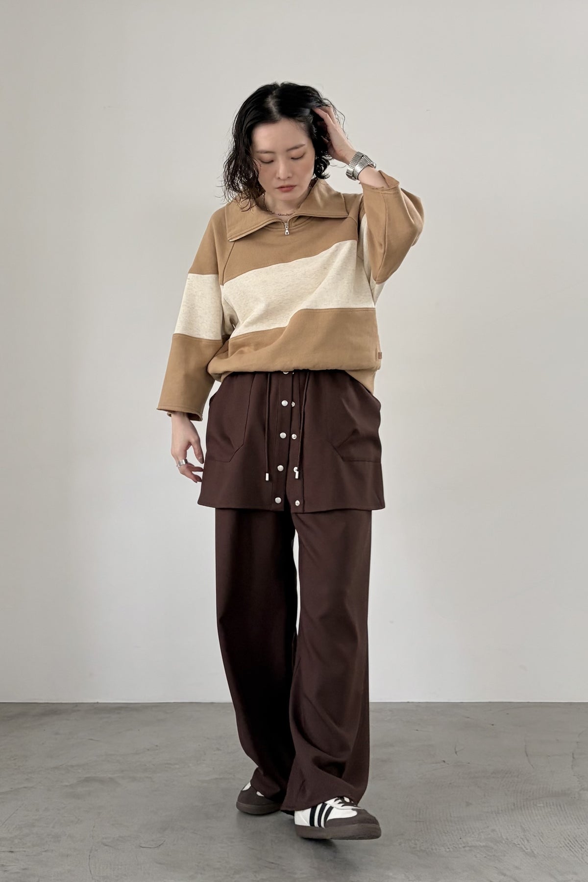 フロントボタンカバースカート　F2175