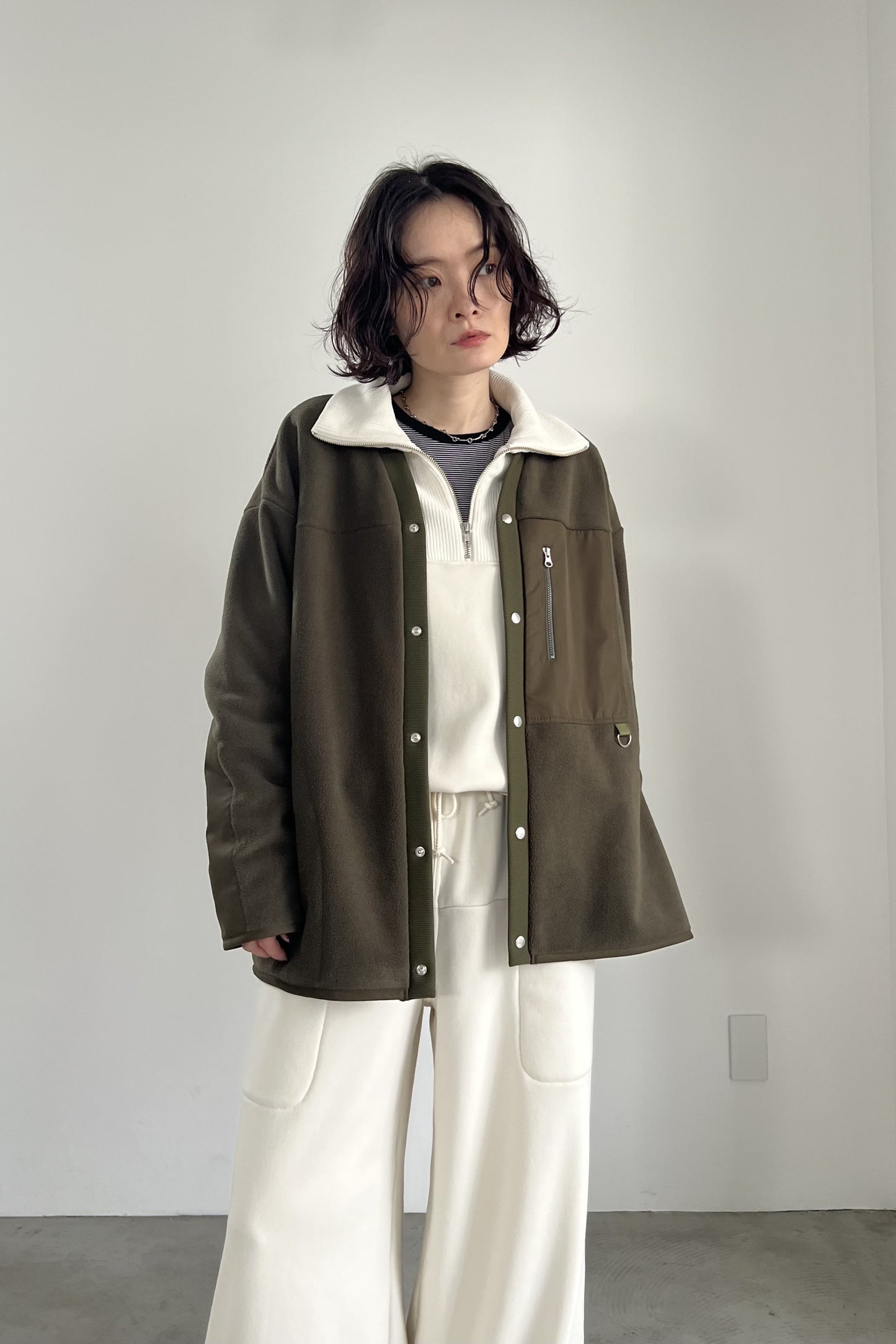 フリースカーディガン　F3299