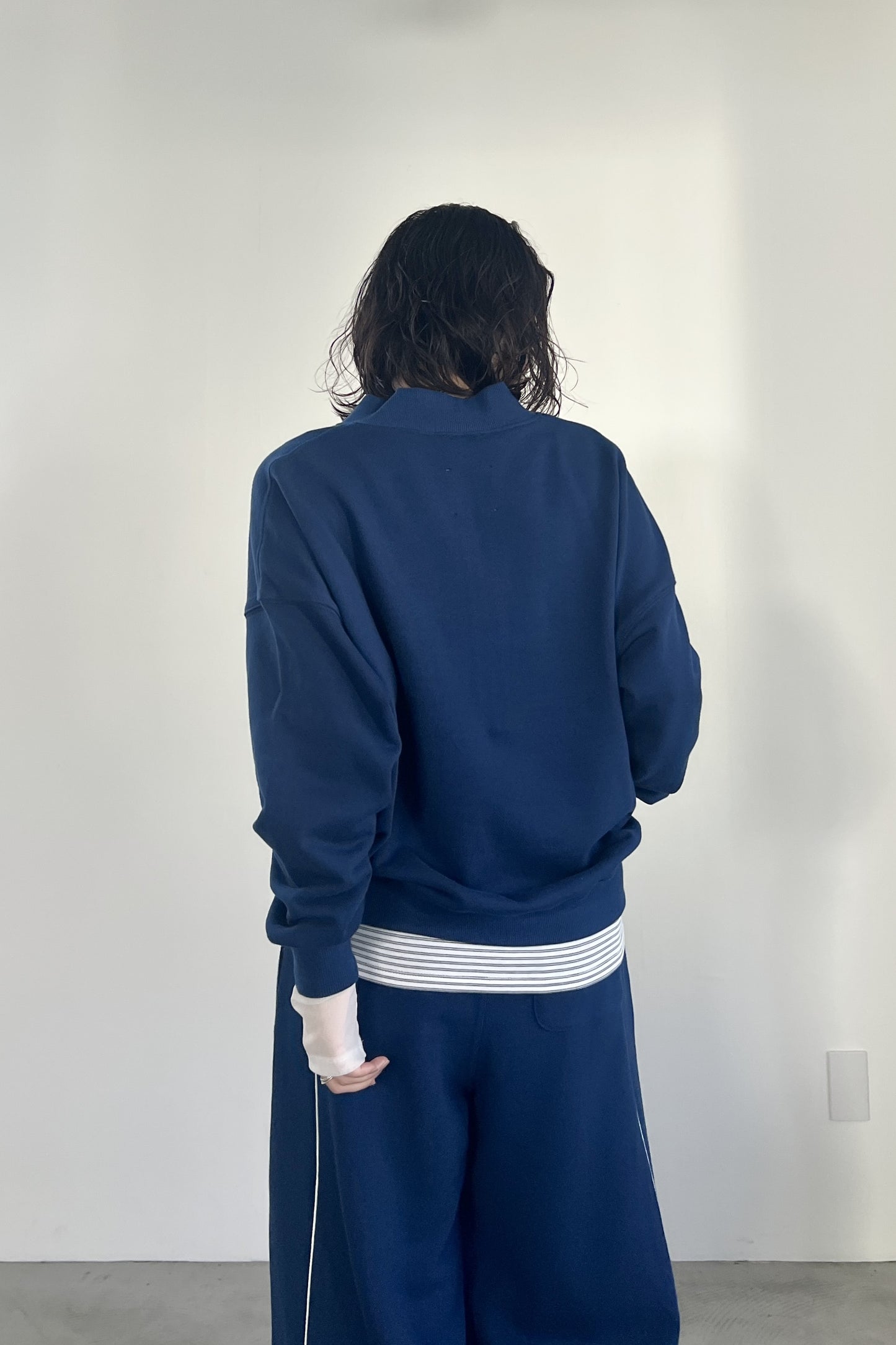 ハーフジップロゴスウェットPO　F3301