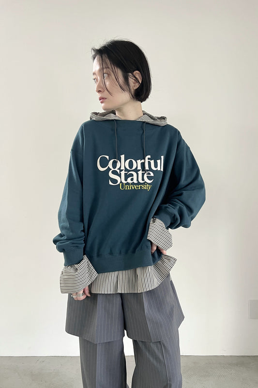 2WAYオフショルロゴスウェット　F3292