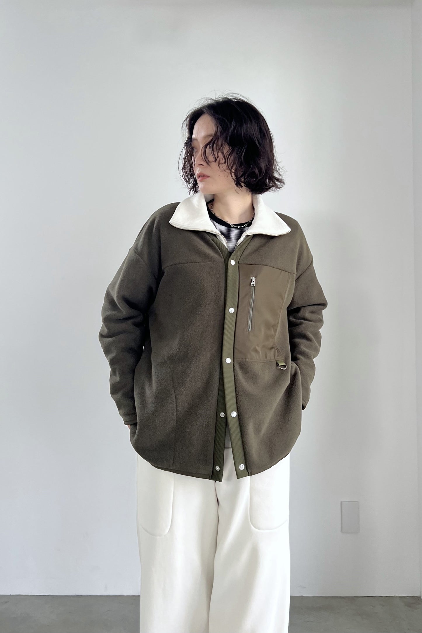 フリースカーディガン　F3299