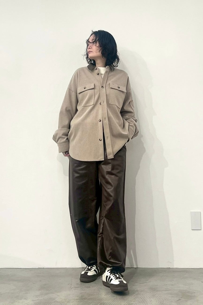 レザーライクダブルニーPT    F2163
