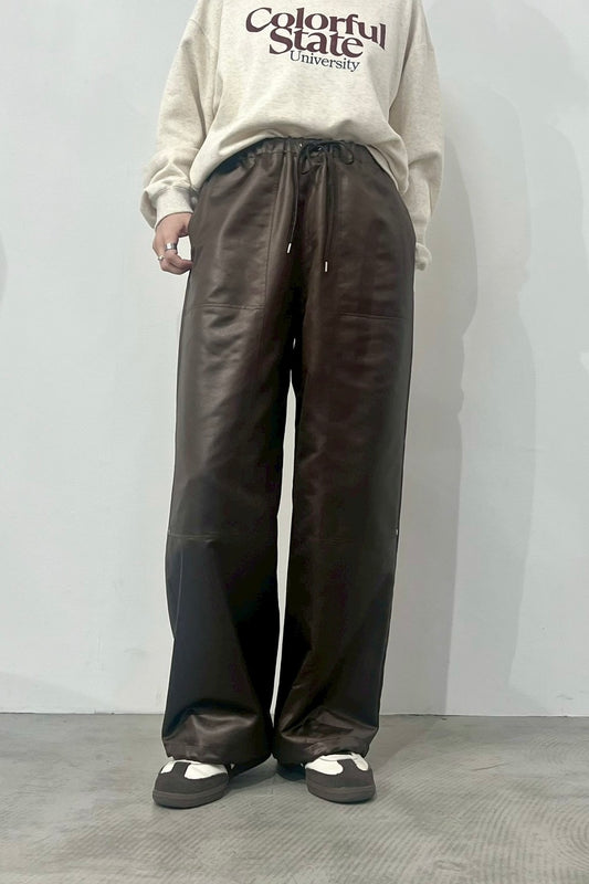 レザーライクダブルニーPT    F2163