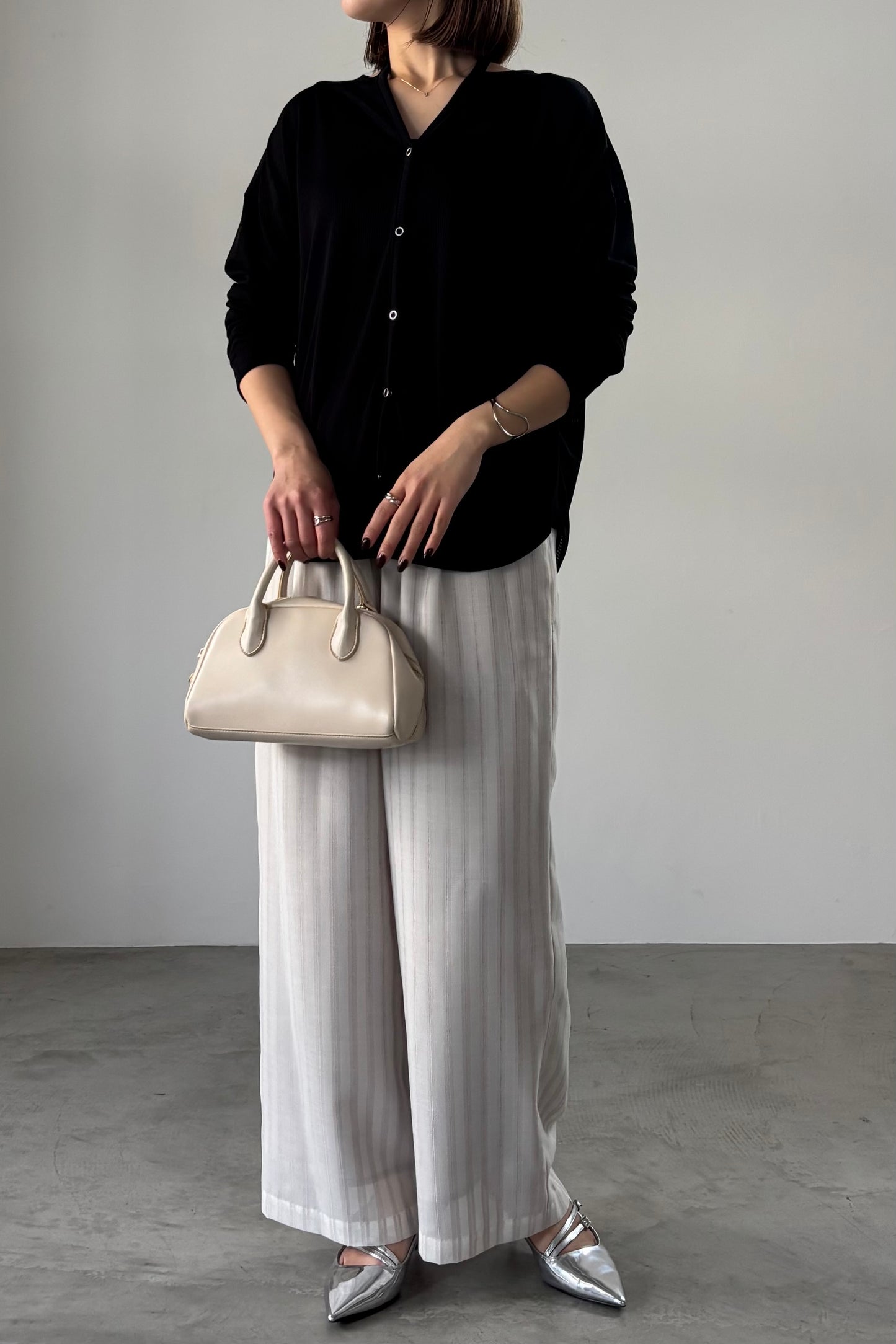 ホルターネックシアーカーディガン　F3307
