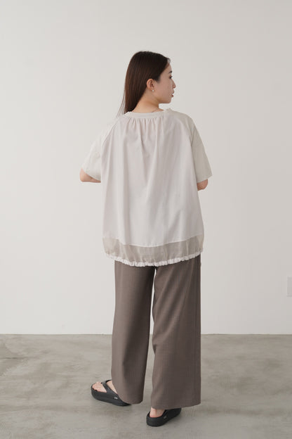 シアー切替ドローコードカットソー　35394