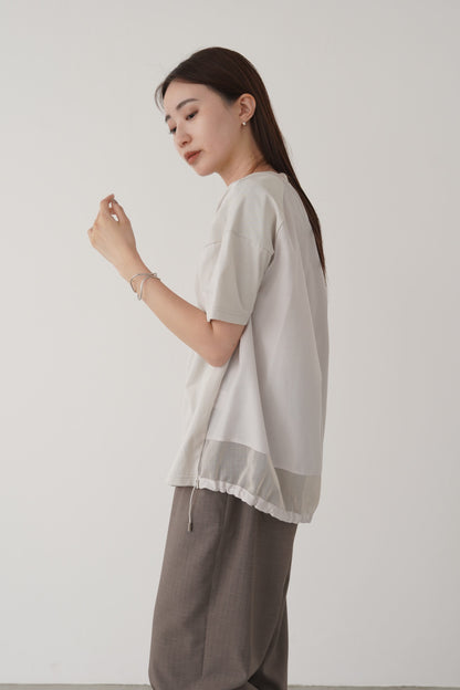 シアー切替ドローコードカットソー　35394