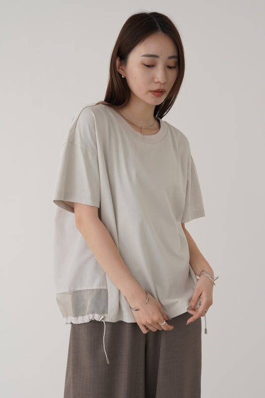 シアー切替ドローコードカットソー　35394