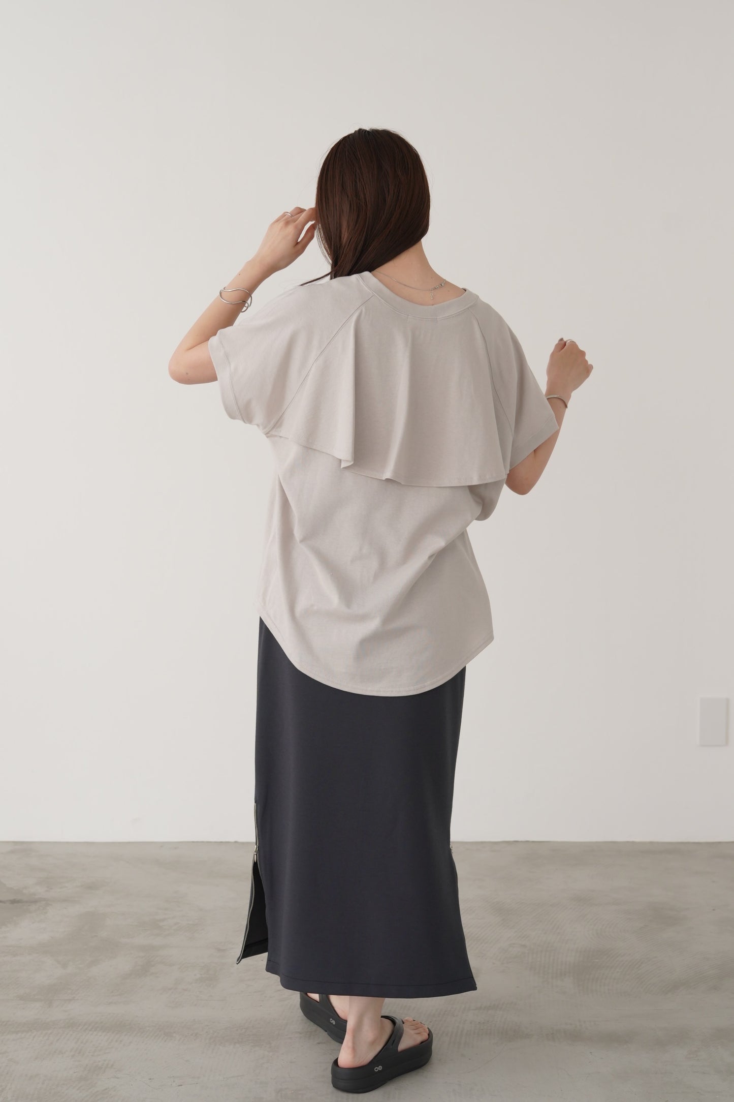 シルバーロゴプリントTシャツ　35408