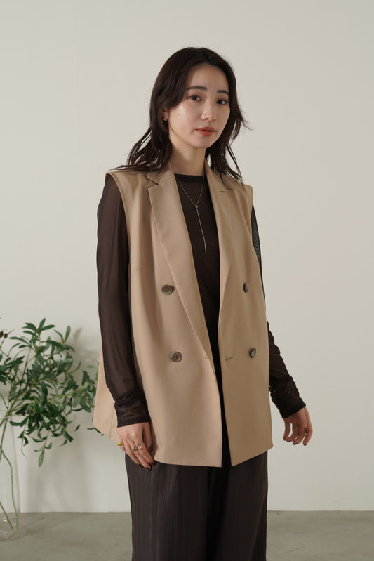 ツイルダブルブレストジレ　15974