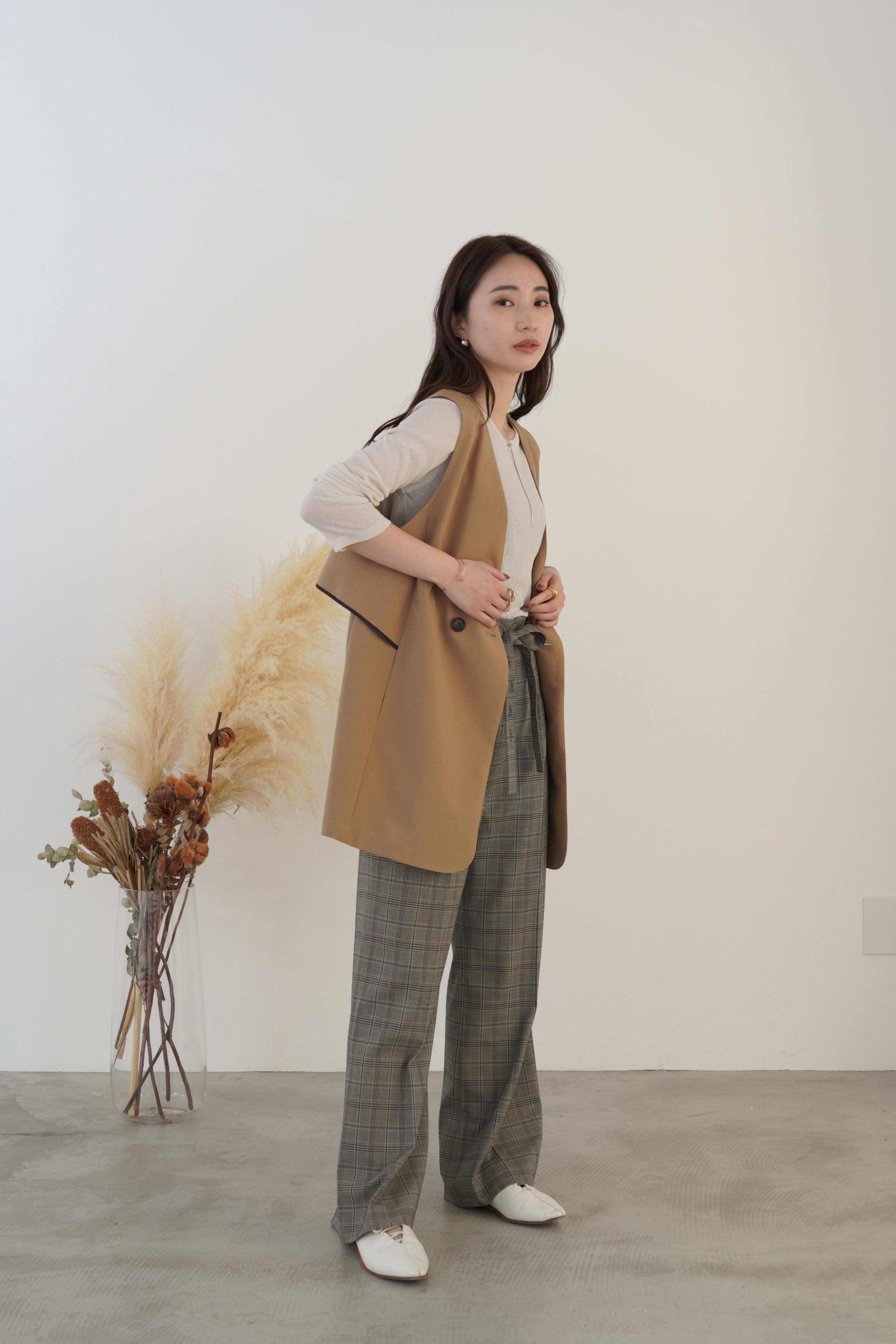 【mink chair】異素材ドロストデザインバイカラーフーディ minkchair/FOSI.