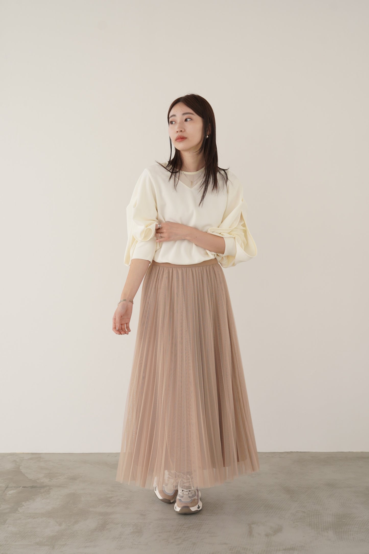 リバーシブルチュールスカート　23036