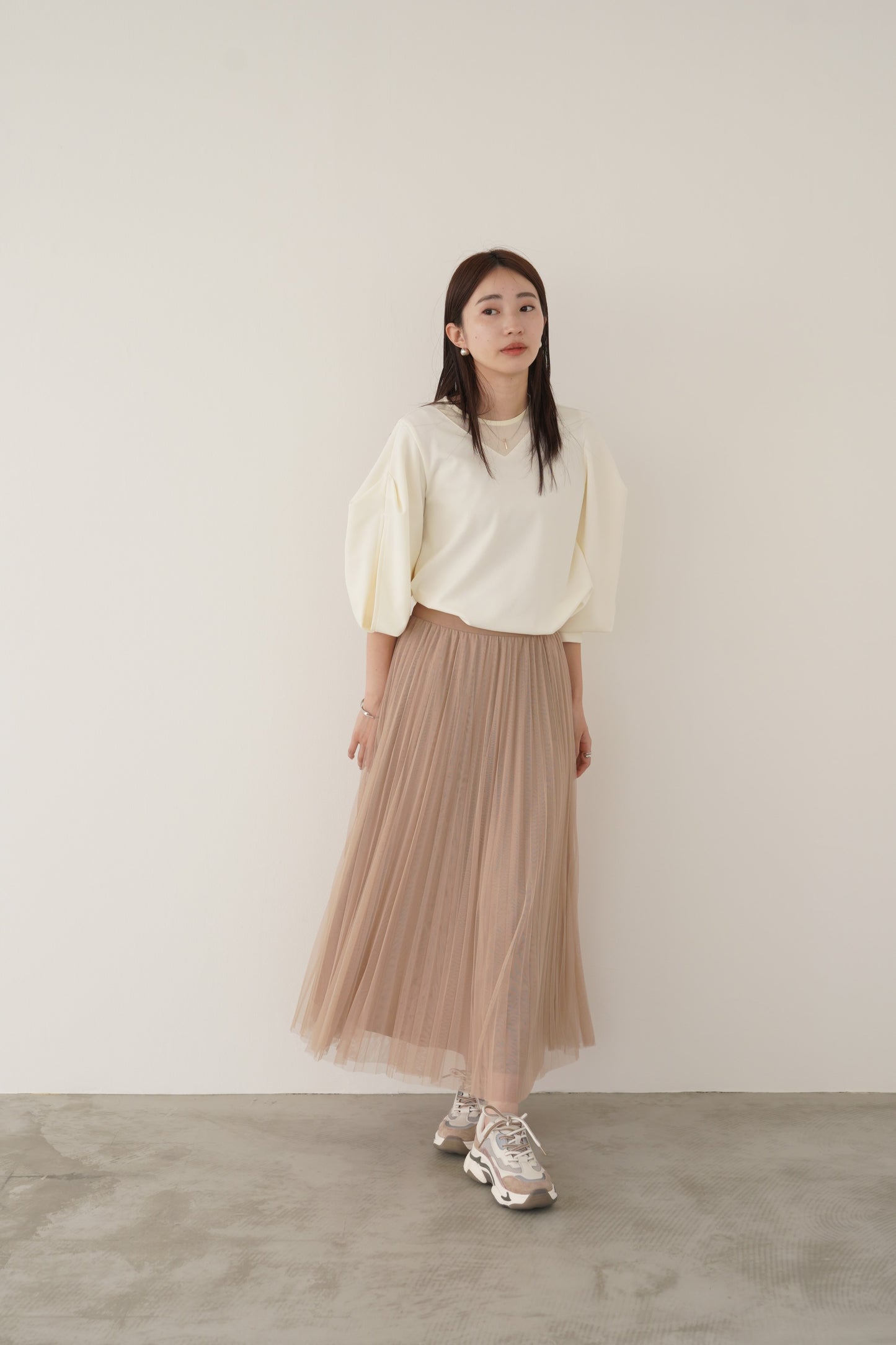 リバーシブルチュールスカート　23036