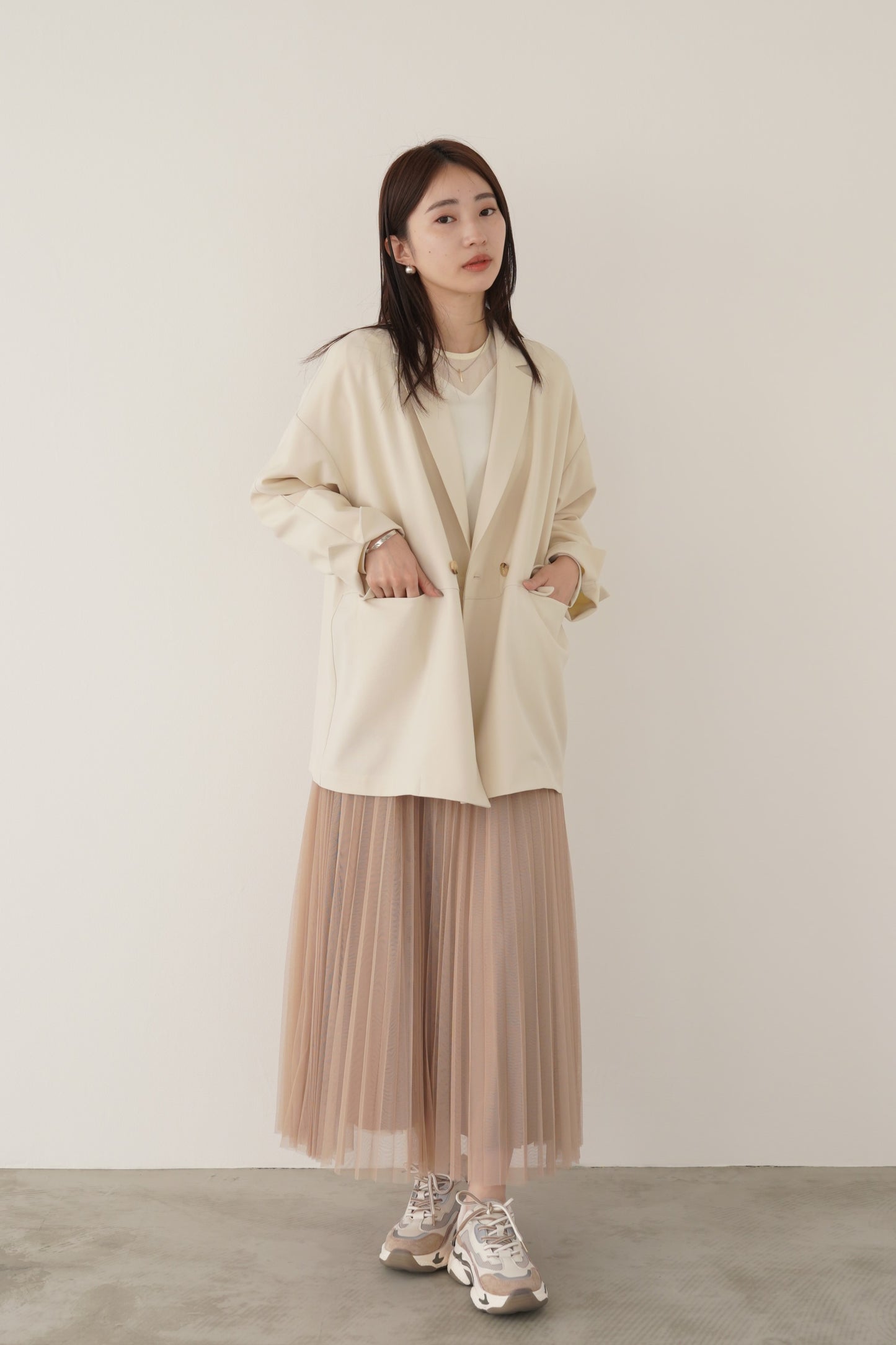 ボックスシルエットツイルジャケット　15736