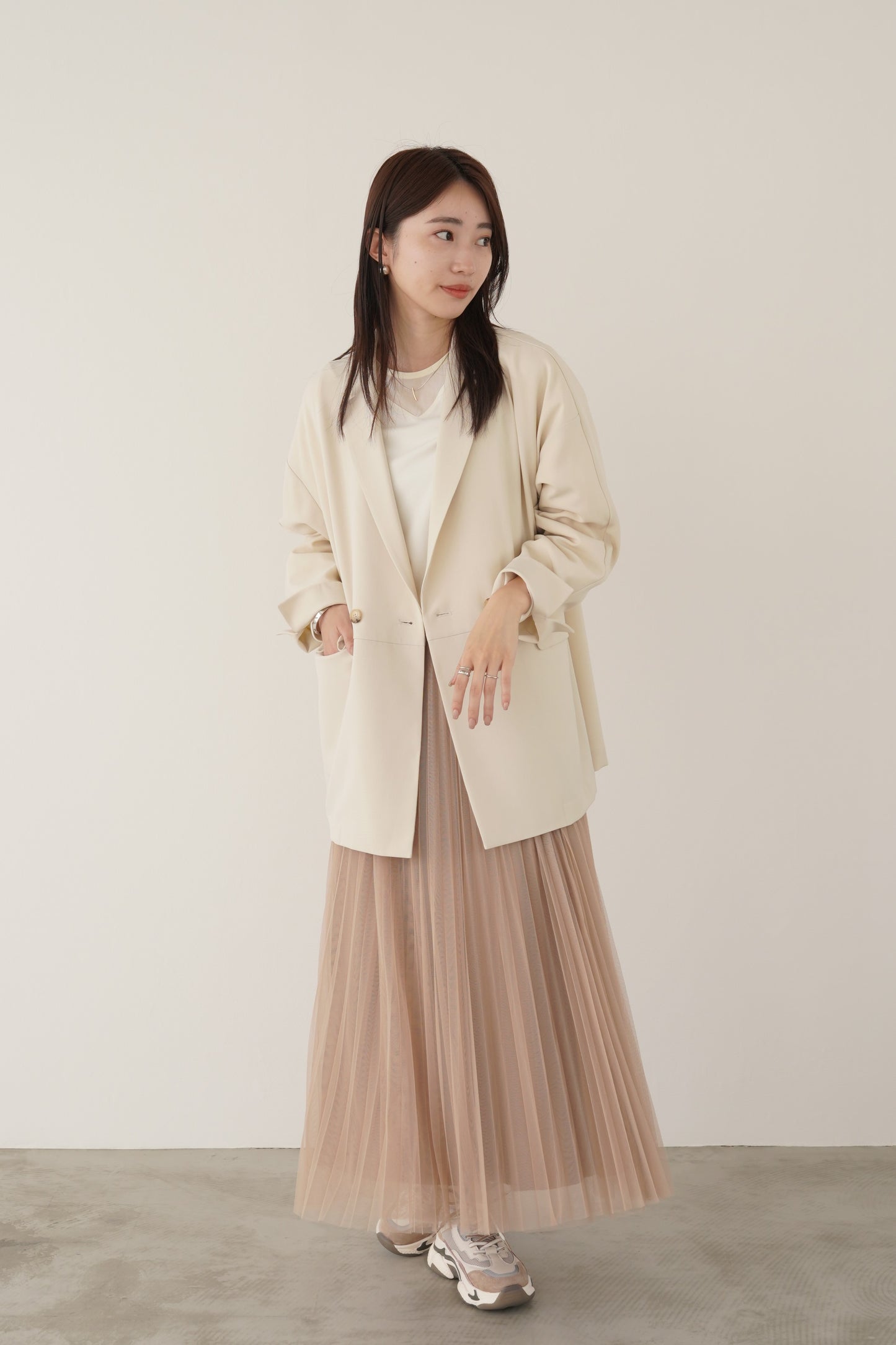 ボックスシルエットツイルジャケット　15736