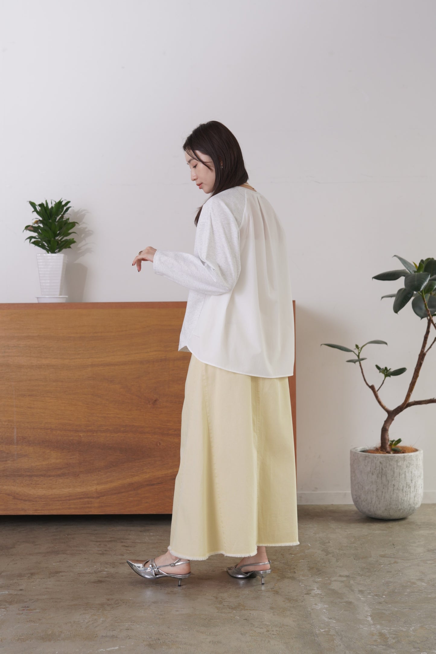 フリンジデニムロングSK　23191