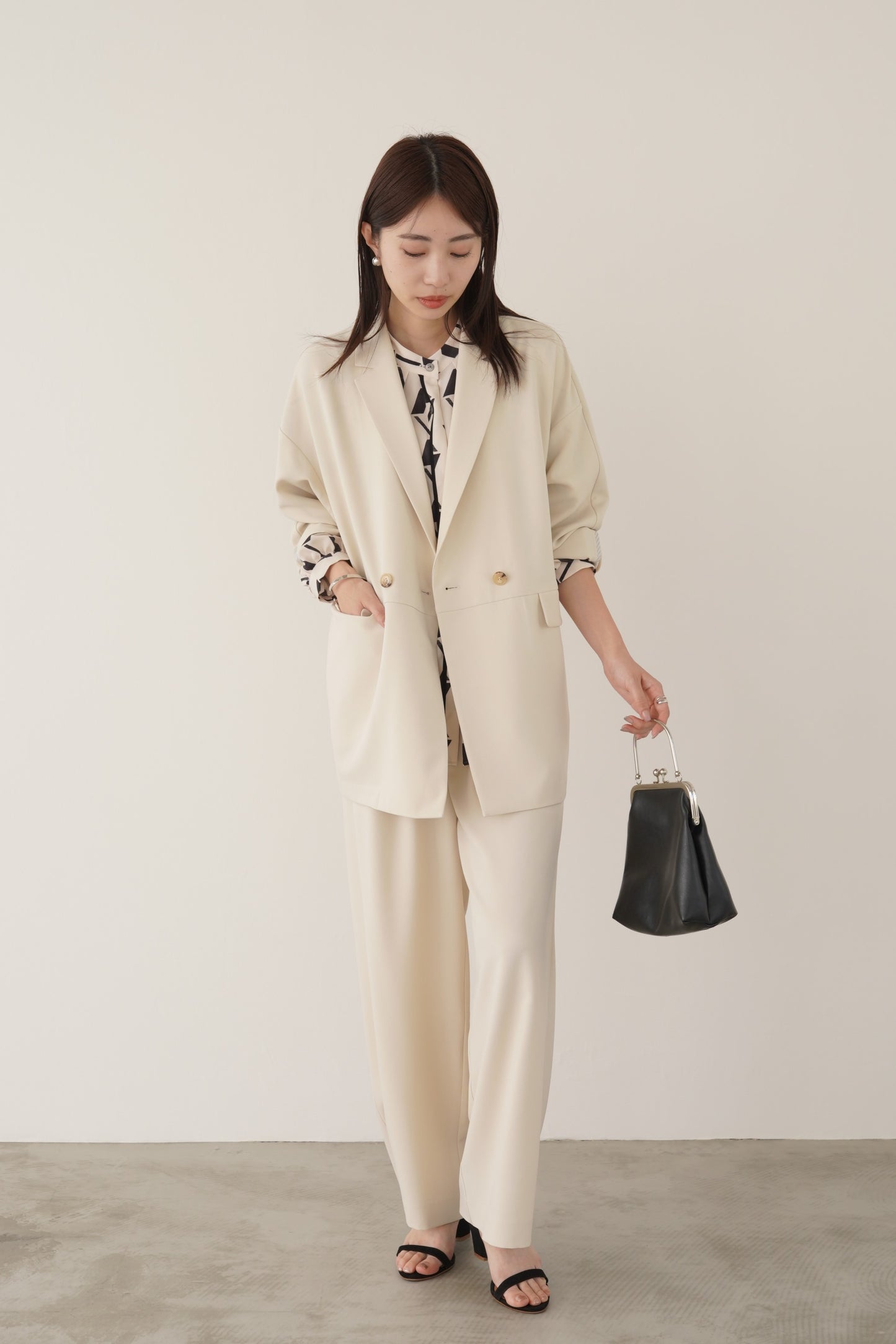 ボックスシルエットツイルジャケット　15736