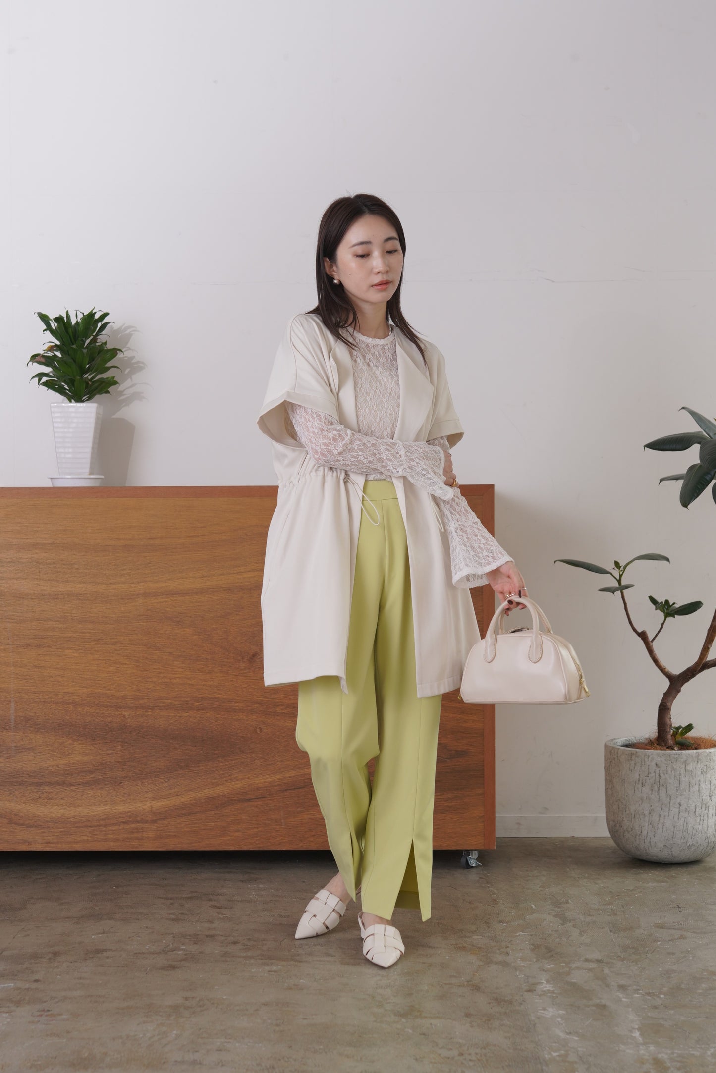 ポケットフリルテーパードPT　23188