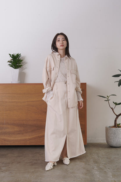 フリンジデニムロングSK　23191