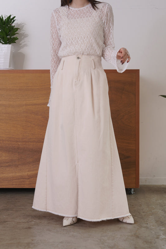 フリンジデニムロングSK　23191