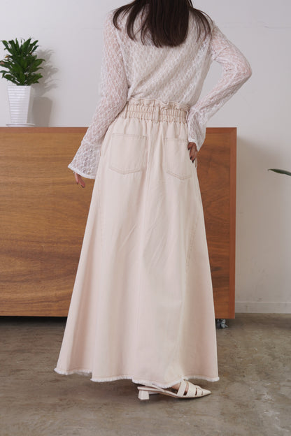 フリンジデニムロングSK　23191