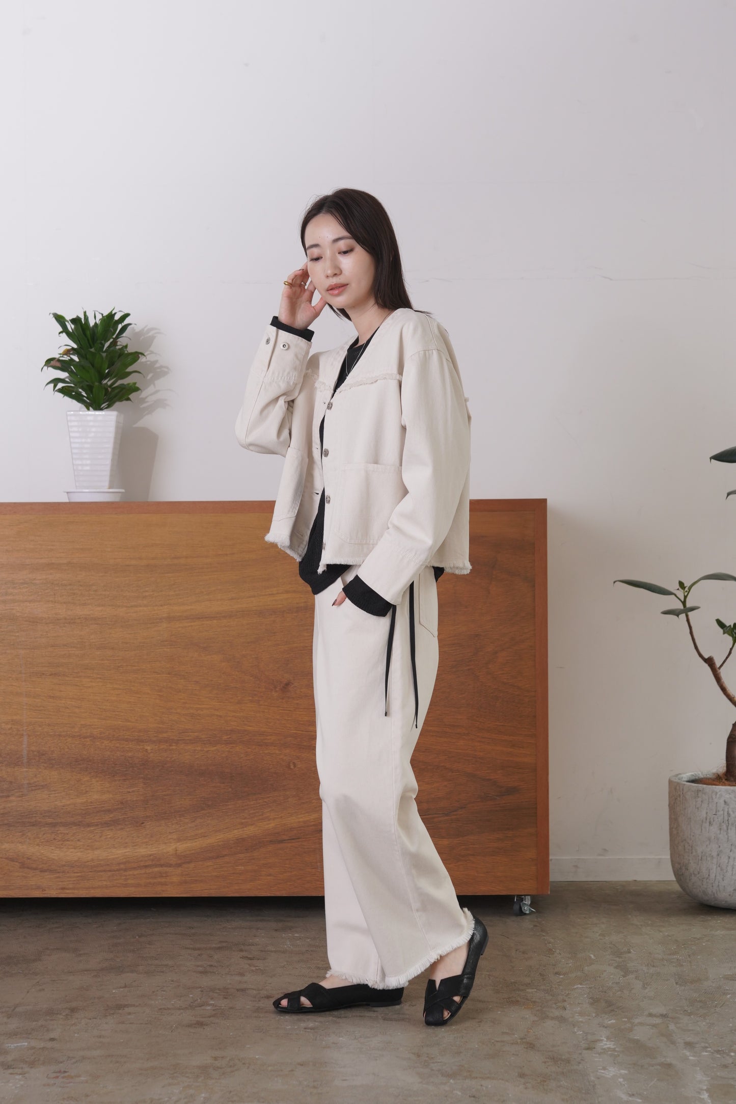 フリンジデニムPT　23192