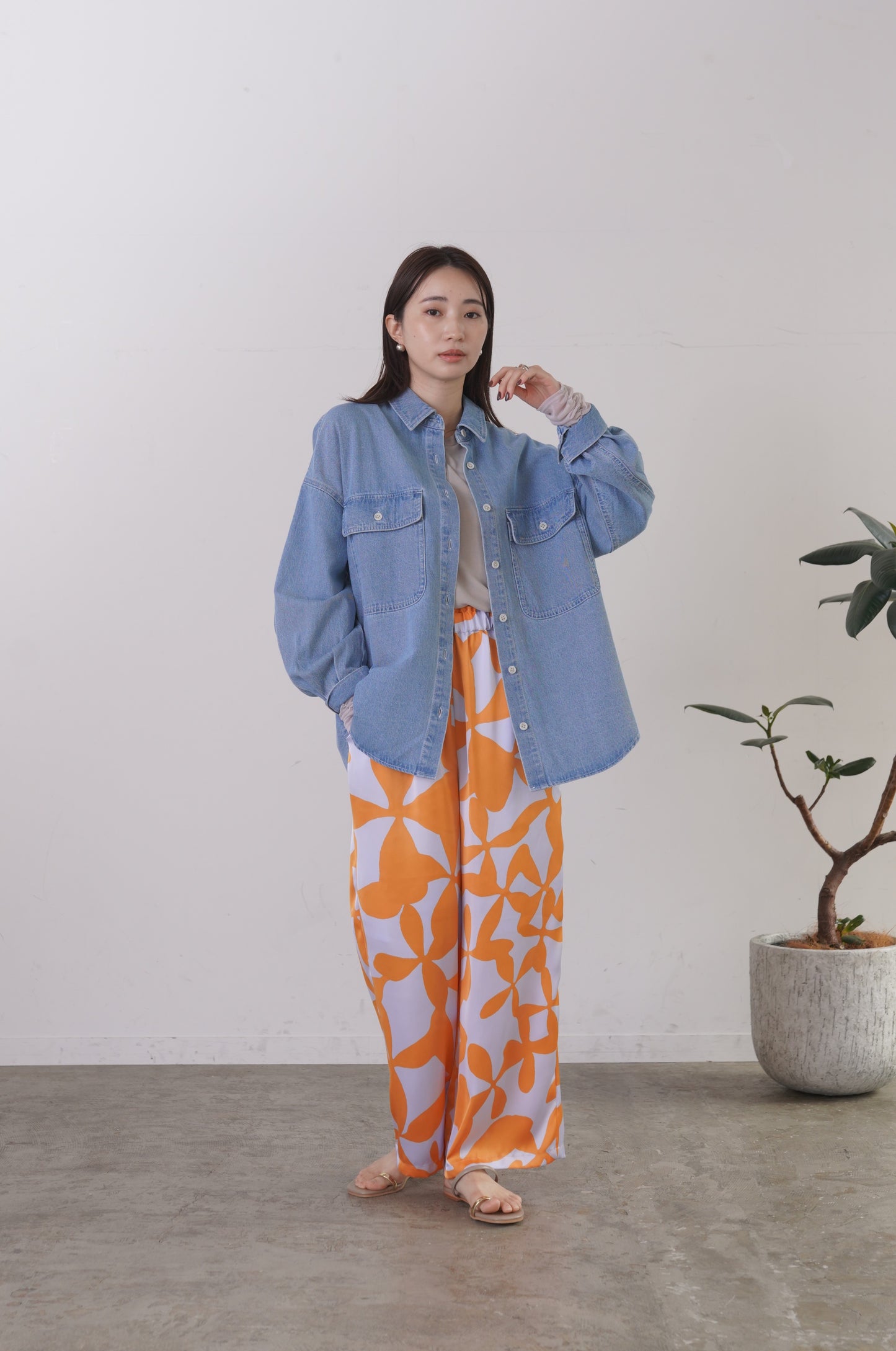 シアーシフォンドッキングカットソー　35585