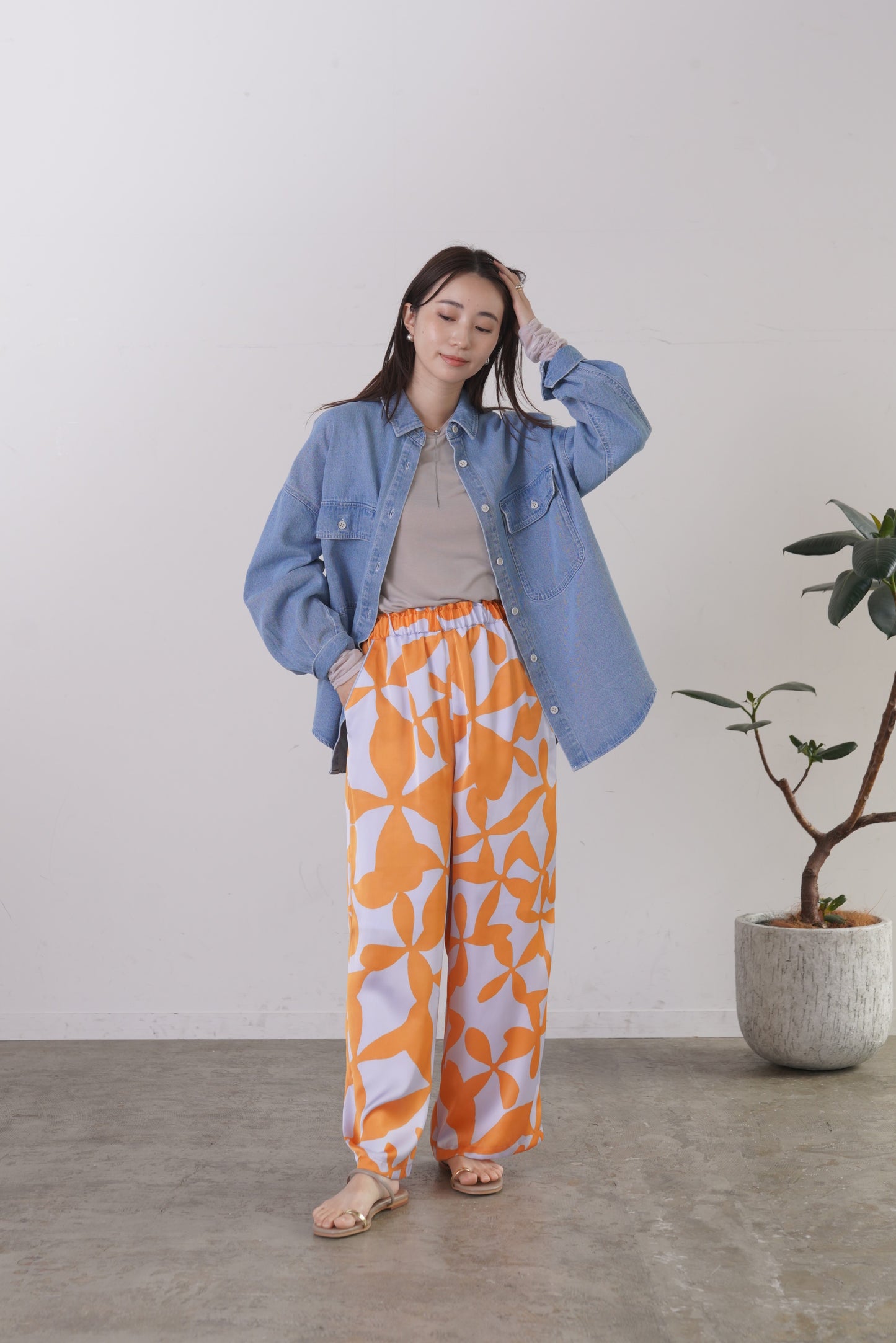 シアーシフォンドッキングカットソー　35585