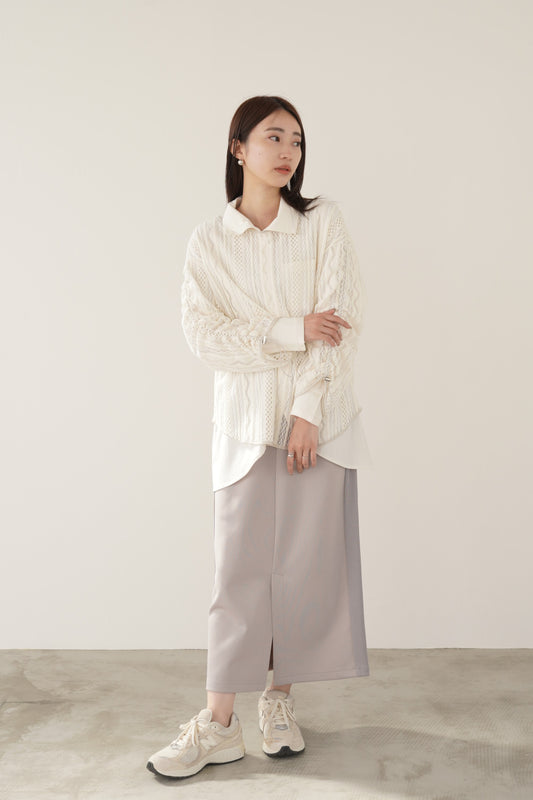 ツイルジャージタイトスカート 23035