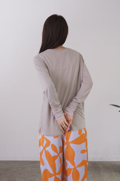 シアーシフォンドッキングカットソー　35585