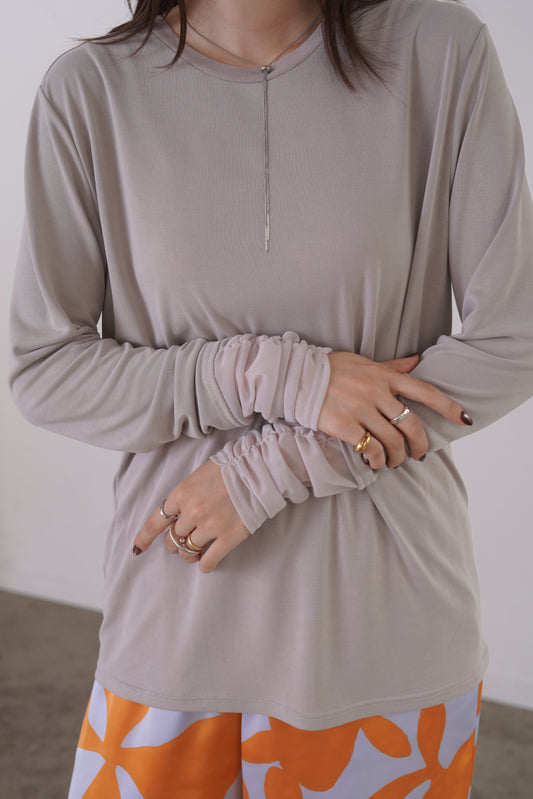 シアーシフォンドッキングカットソー　35585