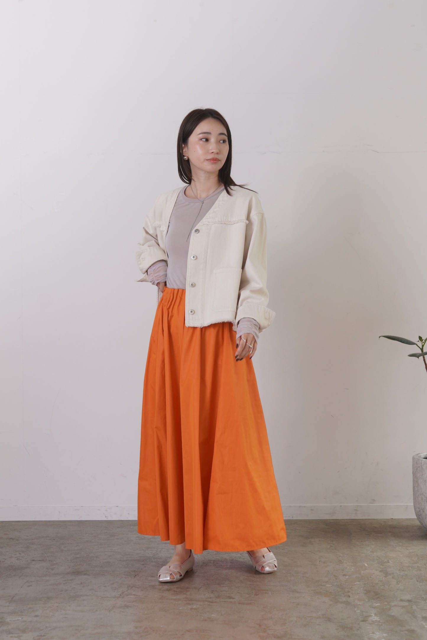 シアーシフォンドッキングカットソー　35585