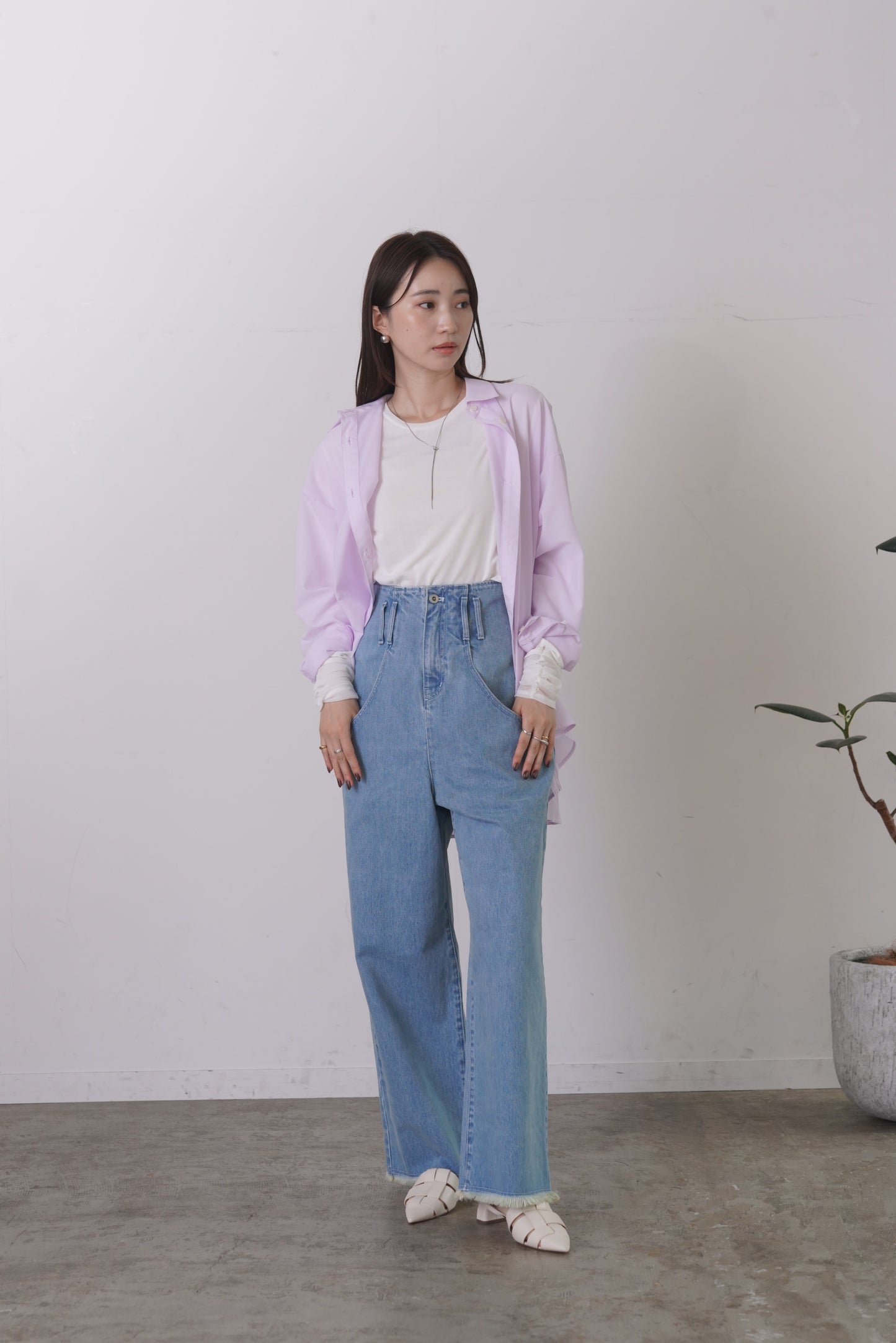 フリンジデニムPT　23192