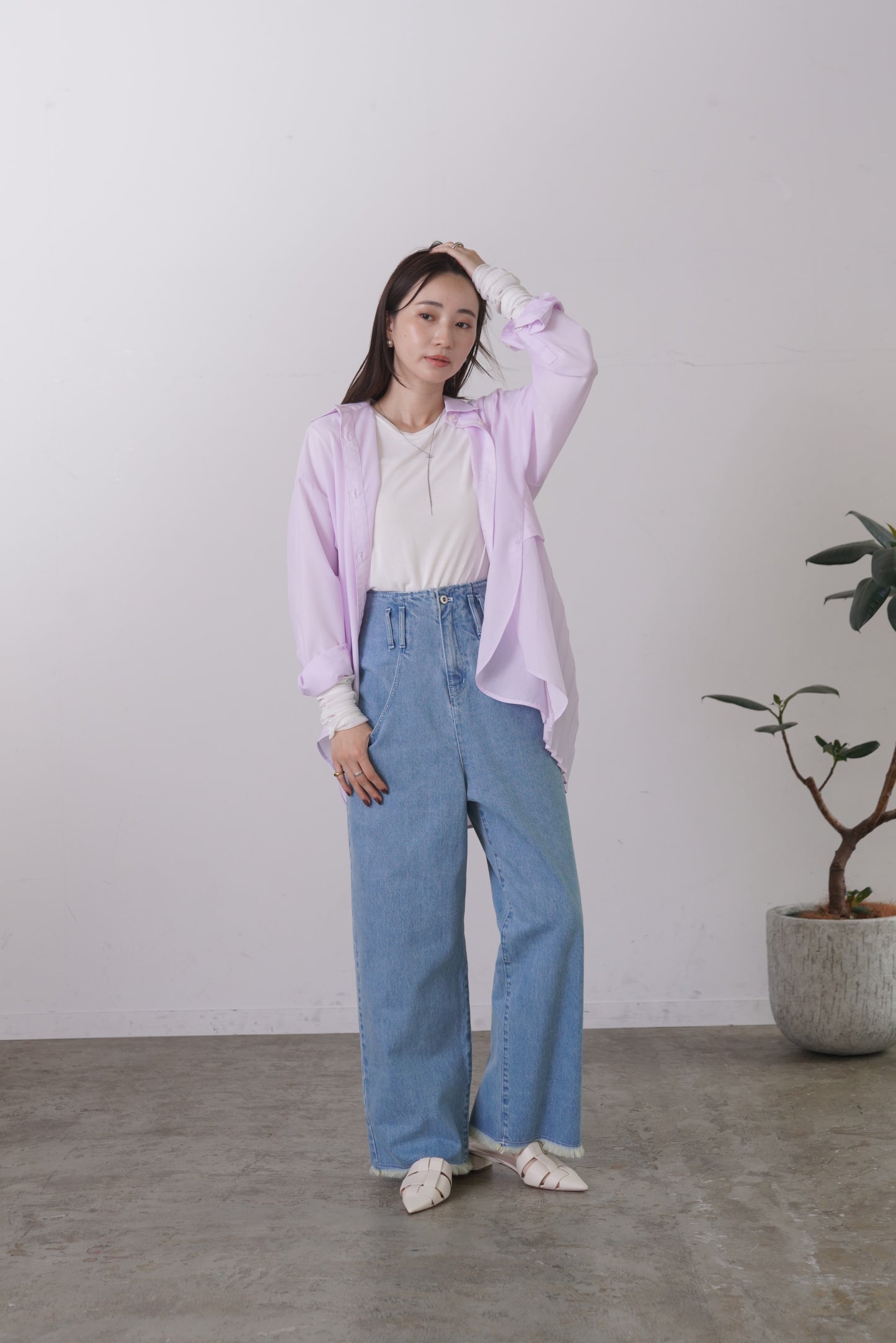 フリンジデニムPT　23192