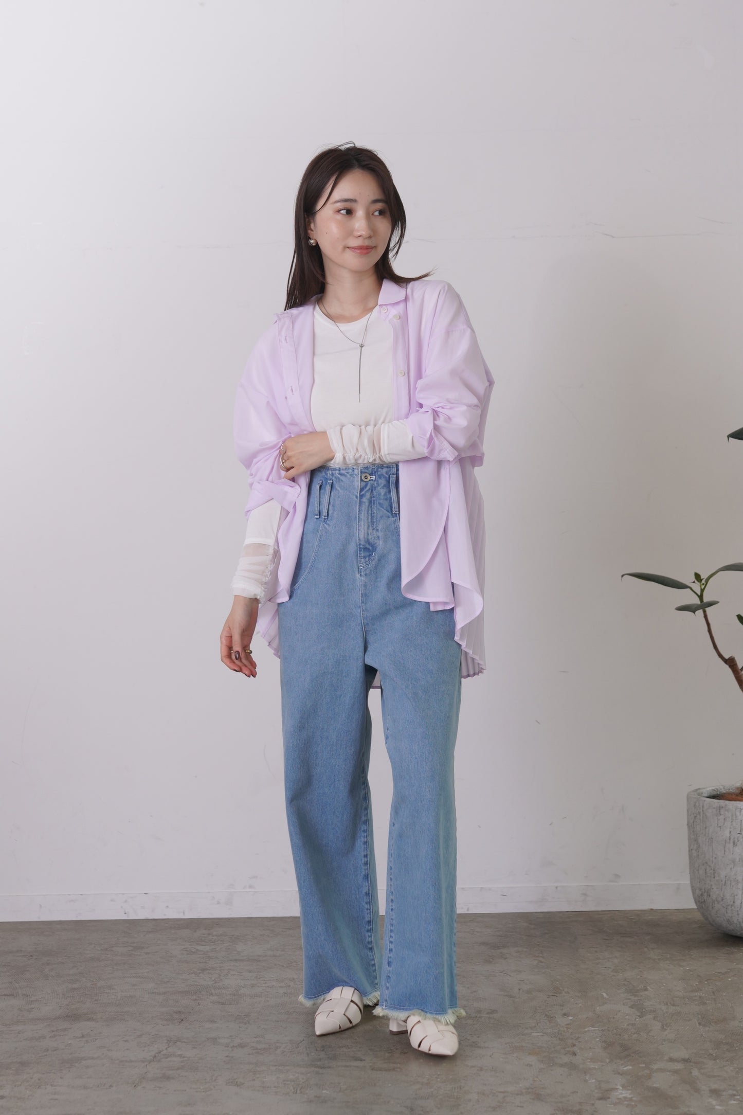 シアーシフォンドッキングカットソー　35585