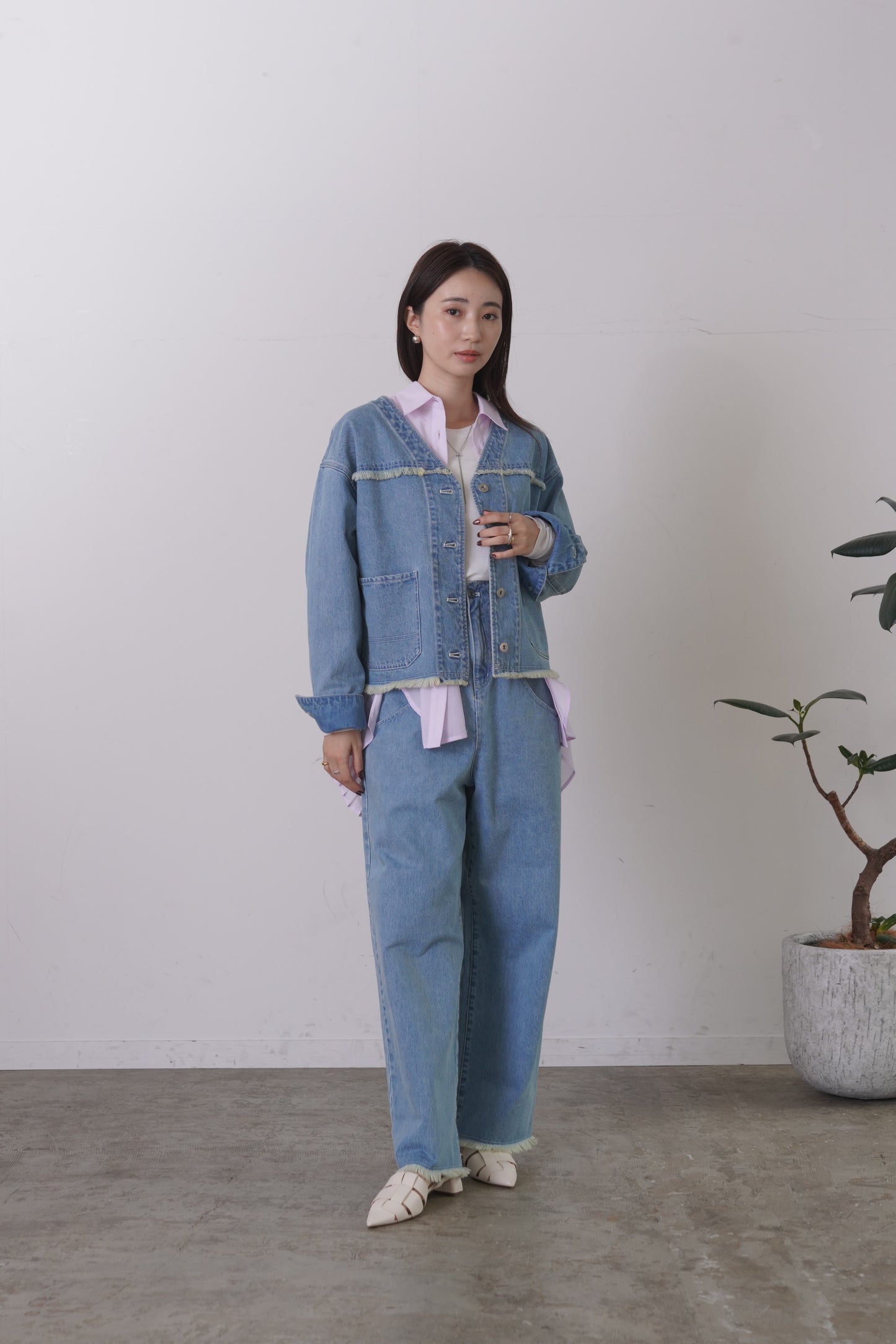 VカラーデニムJK　15952