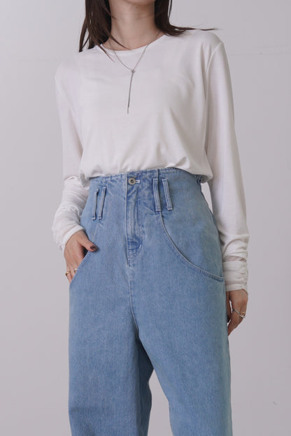 シアーシフォンドッキングカットソー　35585