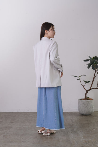 フリンジデニムロングSK　23191