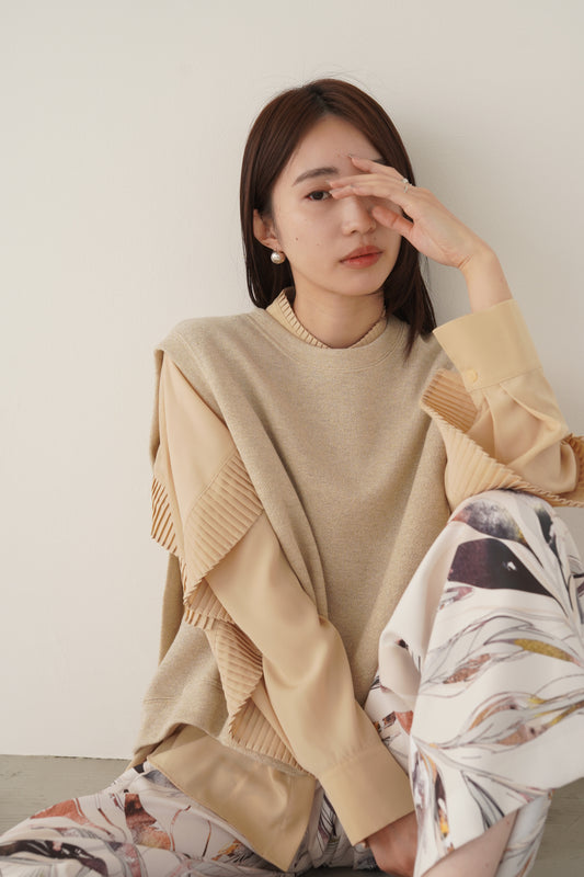 ラメスウェットベスト　35346