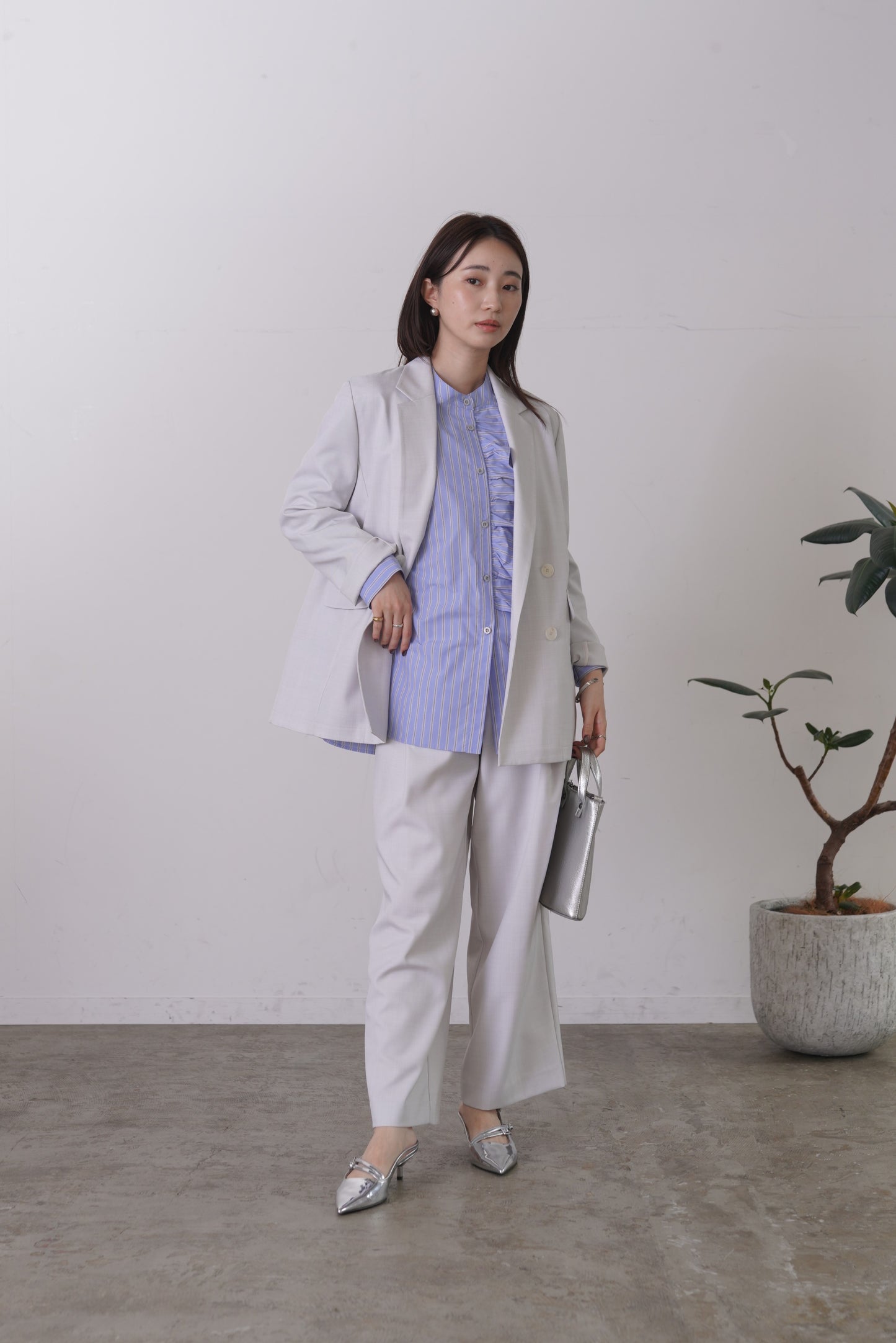 バンドカラーフリルBL　15945