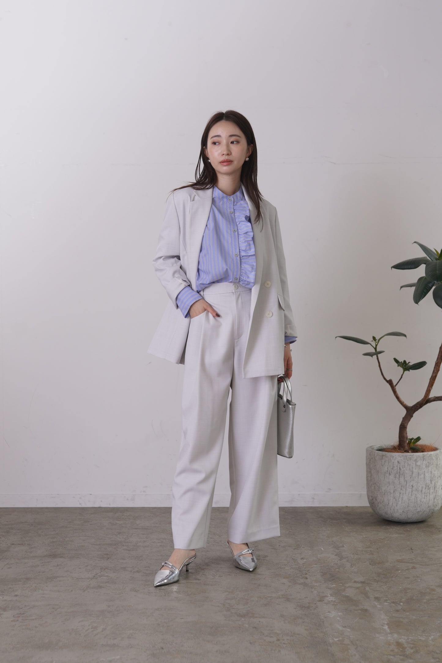 バンドカラーフリルBL　15945